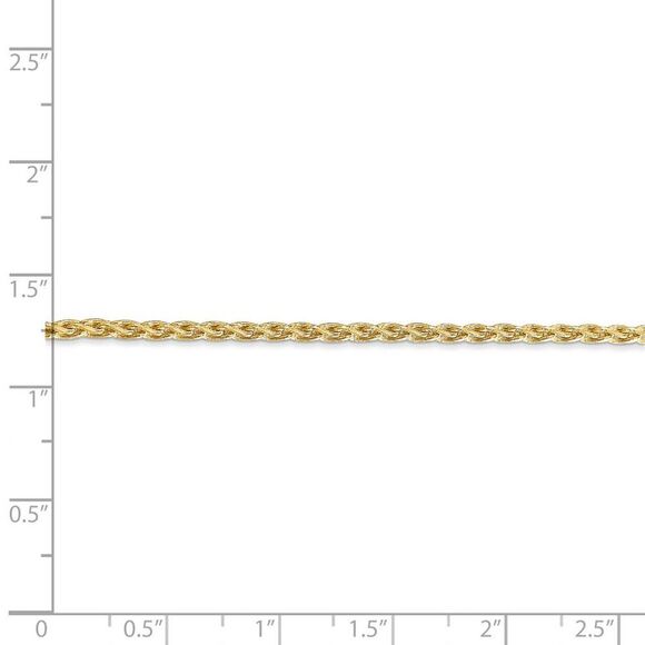 2.2mm 14k Yellow Gold Parisian Wheat Chain Necklace, 18 Inch - Picture 5 of 8